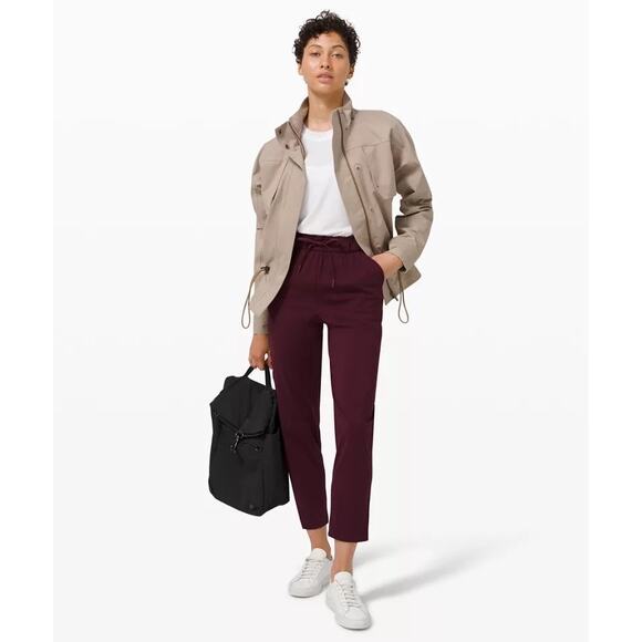 Lululemon Keep Moving 7/8 Pant 2 Burgundy Women's Activewear Normcore Joggers - Picture 1 of 7